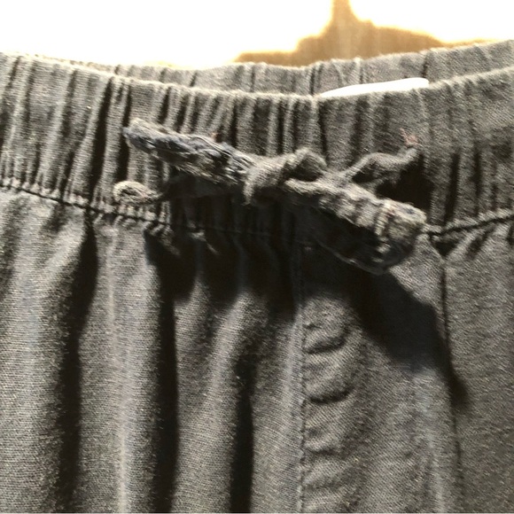 Womens Onia Linen blend with stretch pull on drawstring pants navy blue S - Picture 8 of 8